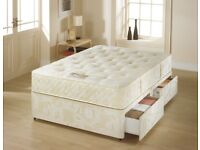 FREE DELIVERY SINGLE DOUBLE SMALL DOUBLE KING SIZE SUPER KING DIVAN BED AND MATTRESS