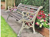 Garden Bench With Heavy Cast Iron Ends