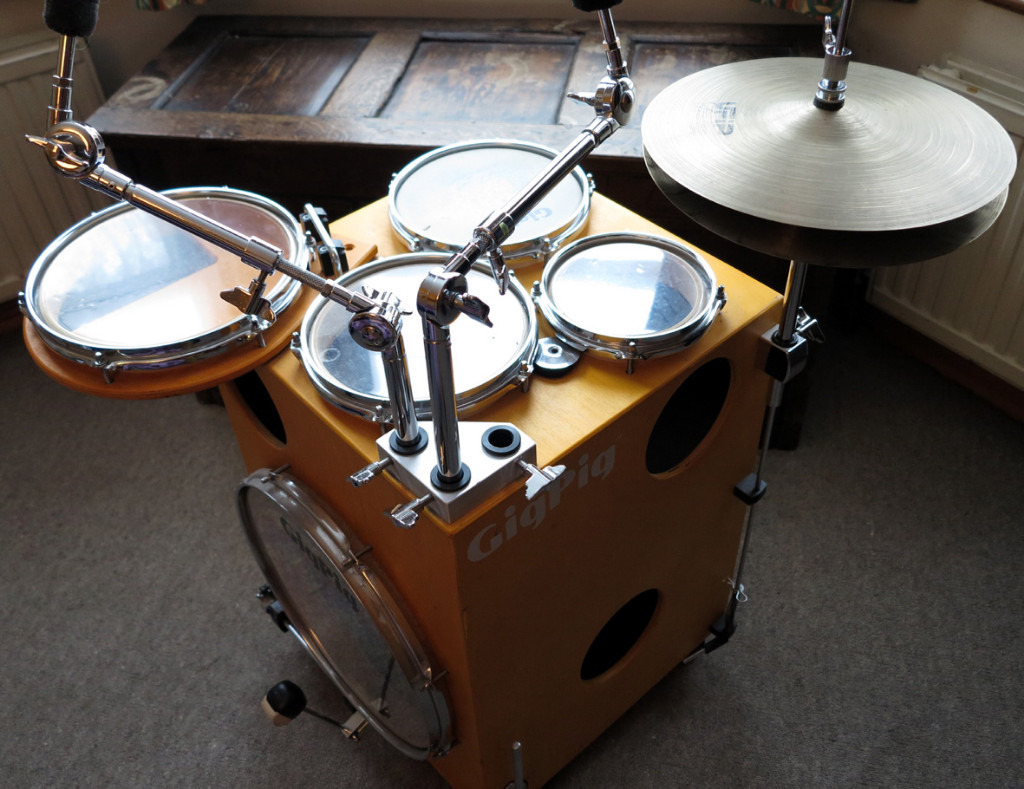 Super compact drum kit "Gig Pig". Quality Swedishmade. Complete drum