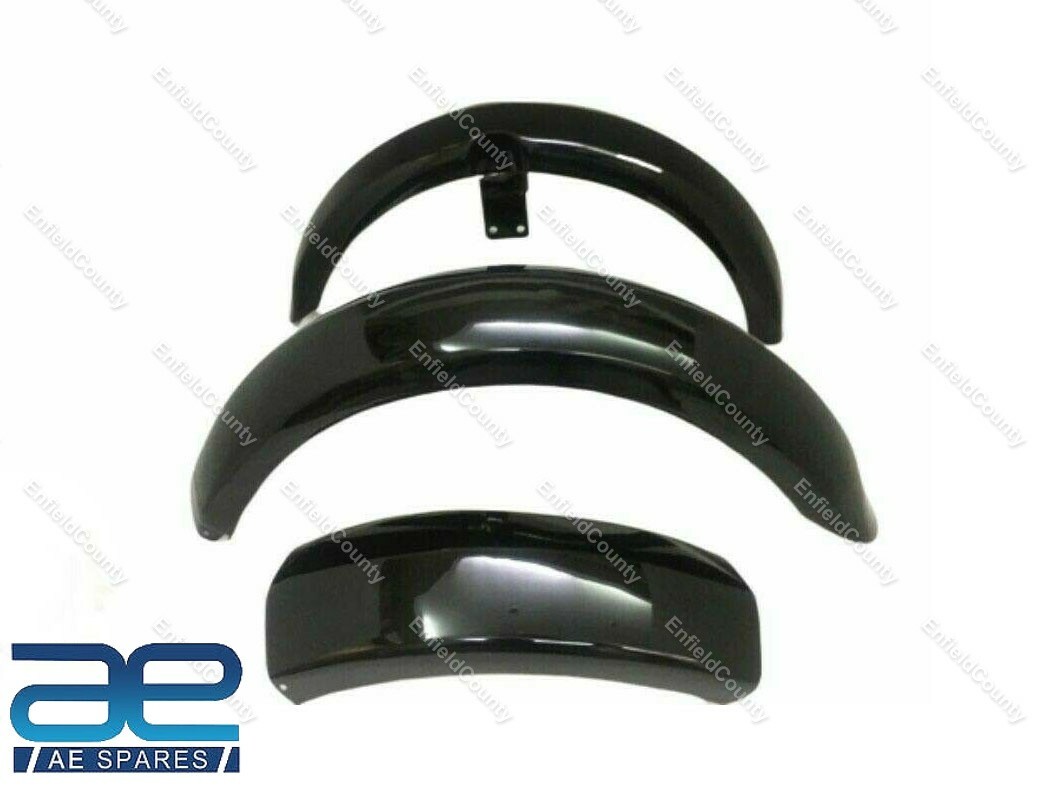 Fits for Norton Dominator 7 Model Front & Rear Black Mudguard Set With Stays  