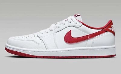Nike Air Jordan 1 Low Retro OG White University Red Sneaker CZ0790-161 Mens Size