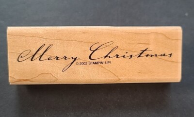 Merry Christmas Rubber Stamp 2002 Stampin' Up! Stocking Stuffer Stationary Gift