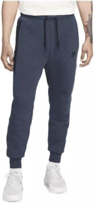 Мужские джоггеры Nike Sportswear Tech Obsidian Heather/черные с начесом (FB8002 473)