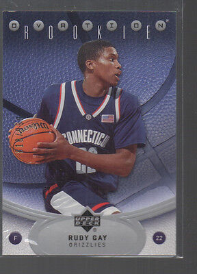 RUDY GAY 2006-07 UPPER DECK OVATION ROOKIE CARD #94 /999. rookie card picture