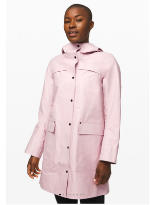 lululemon Into the Drizzle Rain Coat Jacket Women's Size 8 $248 Pink