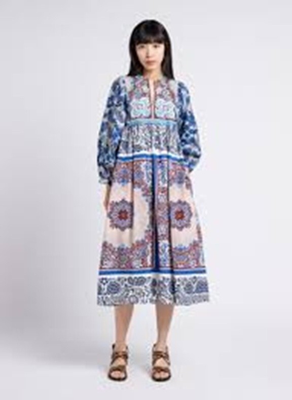 NWT Weekend Max Mara Turquoise Ghiotto Cotton Midi-Dress