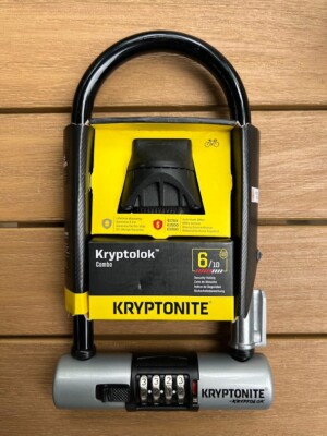 Kryptonite Kryptolok U Lock - Black, 4'' x 9'', New in Package, Includes Bracket
