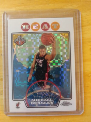 2008-09 2008 TOPPS CHROME X-FRACTOR MICHAEL BEASLEY RC #182 ROOKIE # d/288