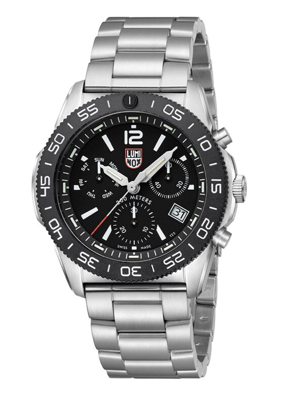 Pre-owned Luminox Factory  Pacific Diver Chronograph Stainless Steel Mens Watch Xs.3142