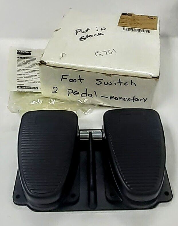 Dayton Foot Switch 2 Pedal Momentary 6gnz9 Oad 8 1/2 X 5 1/2 X 2 1/2"