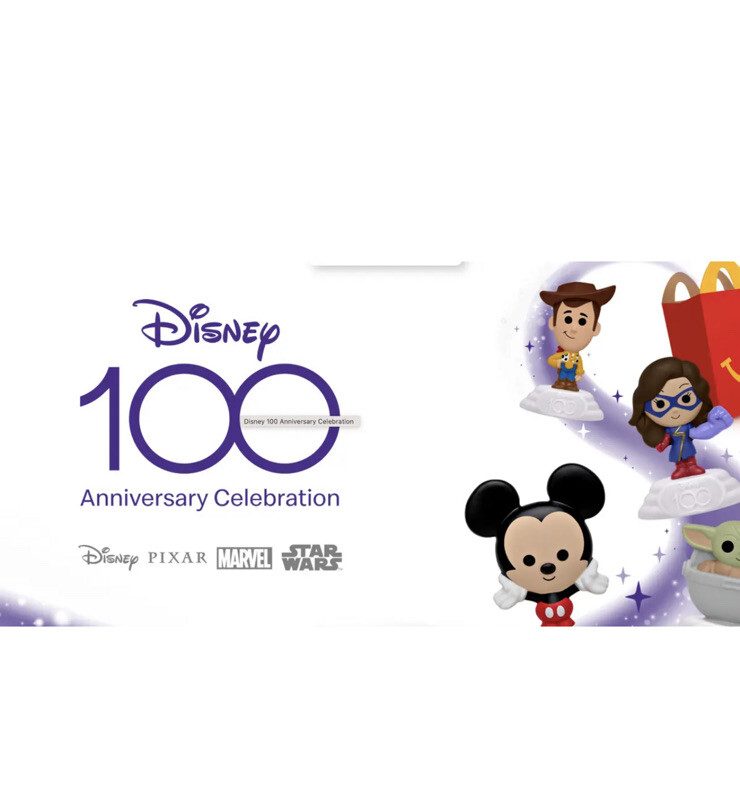 2023 McDONALD'S Disney's 100 Year Anniversary Celebration HAPPY MEAL TOYS OR SET