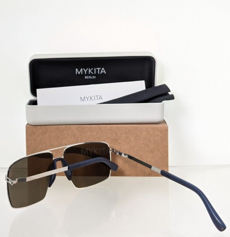 Pre-owned Mykita Brand Authentic  Mylon Hybrid Lotus Col. 309 61mm Silver Frame In Gray