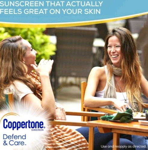 Coppertone Defend&Care Sunscreen Whipped SPF 50/2PK(5oz.ea)+Moisture Detector