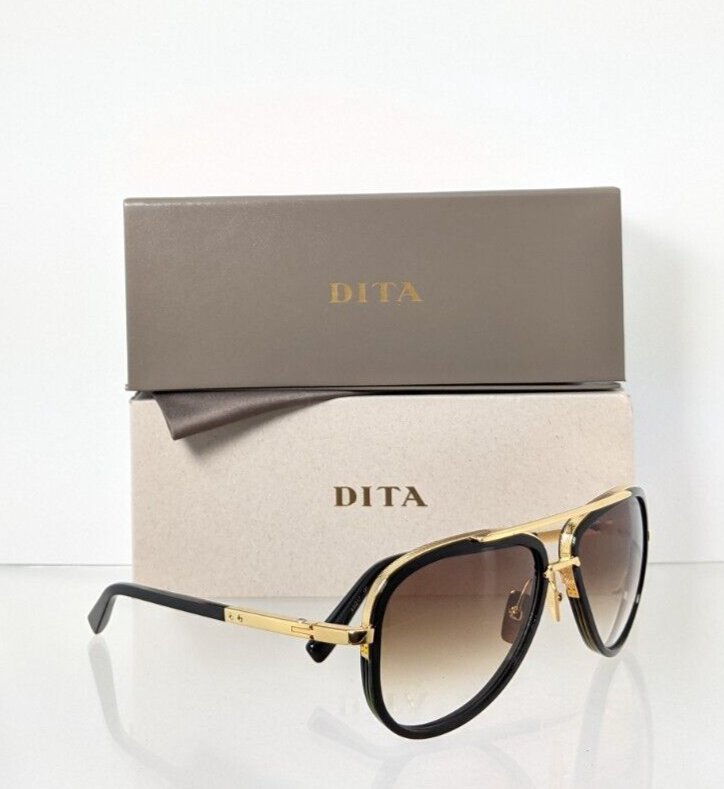 Pre-owned Dita Authentic  Sunglasses Mach Two Drx 2031b Black Gold 60mm Made In Japan In Clear