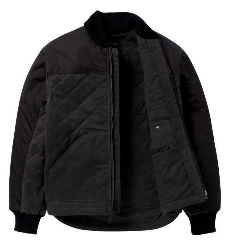 Pre-owned Filson Alcan Quilted Jacket 20174629 Cinder Dark Grey Motorcycle Black Cordura In Gray