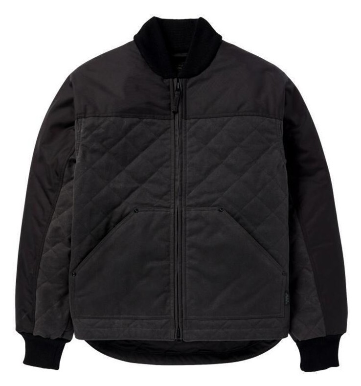 Pre-owned Filson Alcan Quilted Jacket 20174629 Cinder Dark Grey Motorcycle Black Cordura In Gray