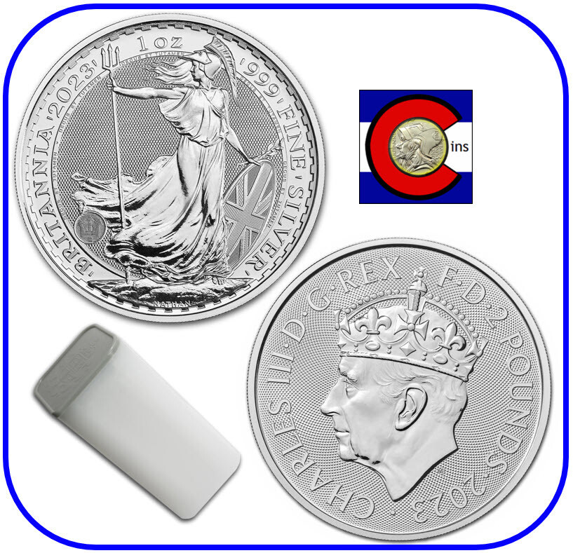 1 oz 2020 UK Britannia Silver Coin 銀貨 2023 UK Britannia King Coronation 1 oz 0.999 BU Silver Coin