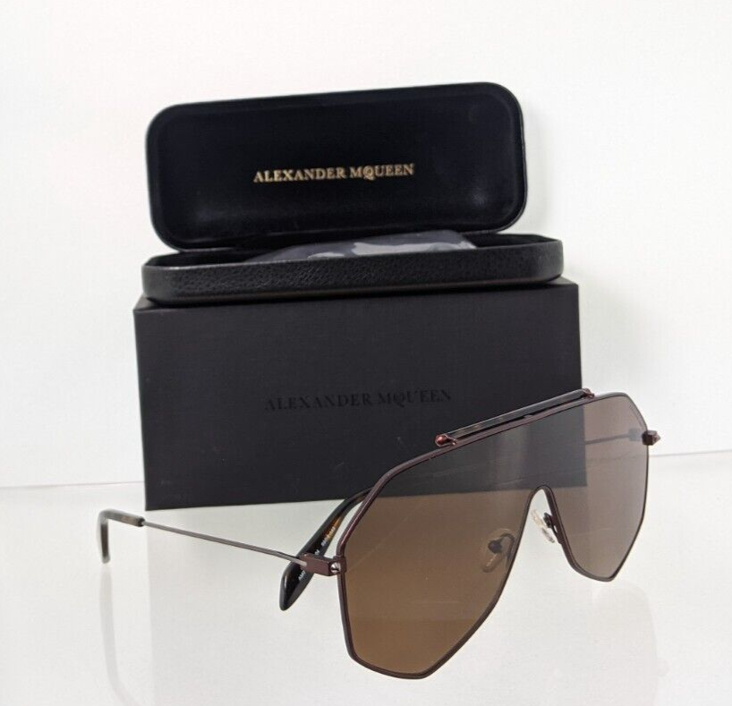 Pre-owned Alexander Mcqueen Brand Authentic  Sunglasses Mq 0138 Brown 004 99mm Frame