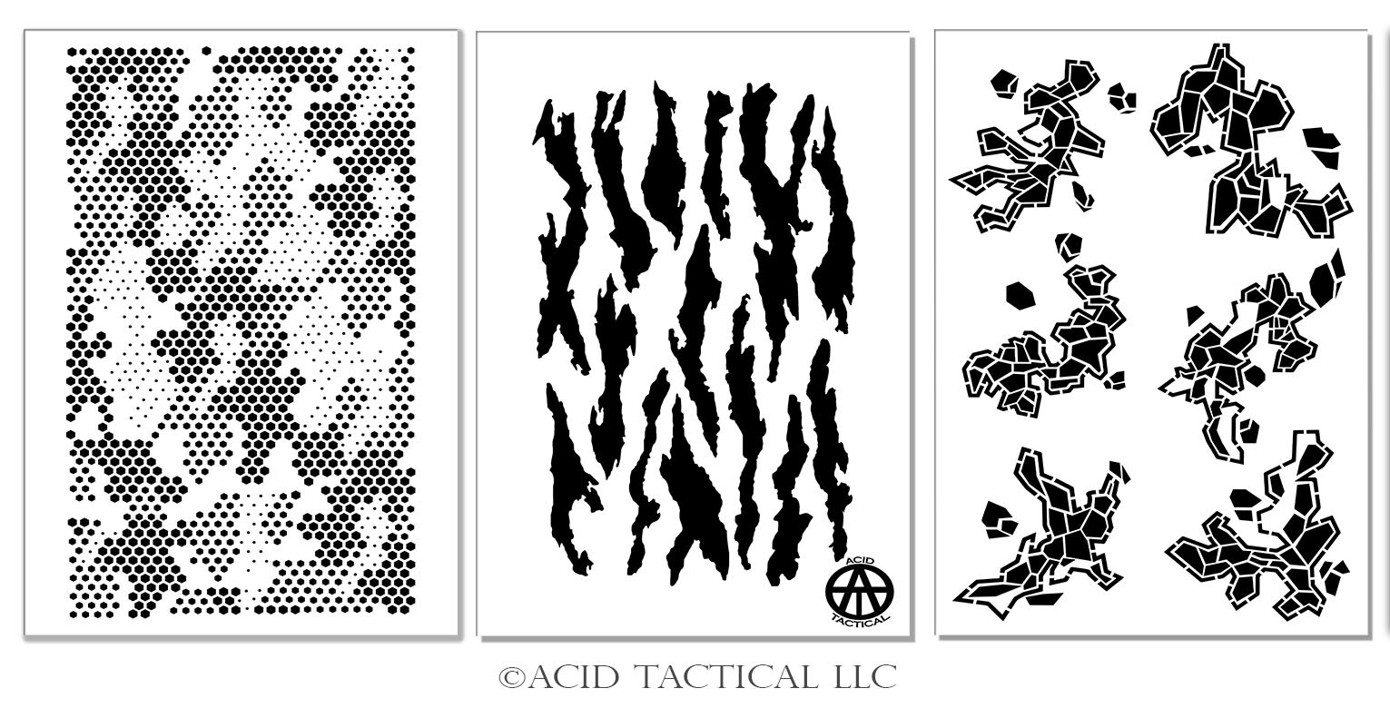 hexagon-camo-painting-stencils-for-camouflage-boats-trucks-rc-airbrush-3pack-ebay