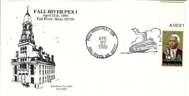 FALL RIVER, MA-CITY HALL STAMP CATCHET-POSTMARK OF THE COMMONWEALTH SHIP COVER