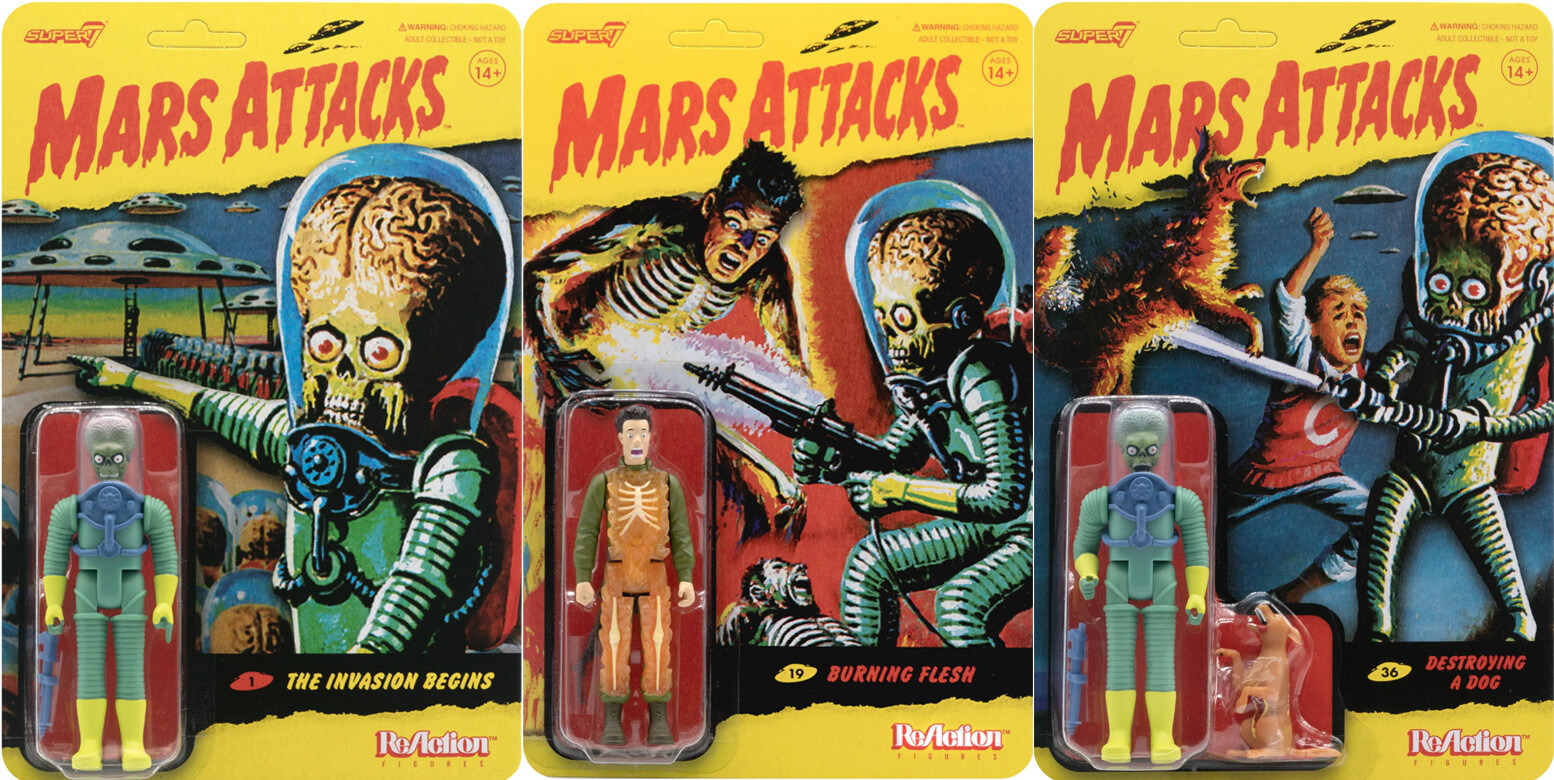 スーパー7 リアクション Mars Attacks フィギュア3体セット Amazon.com: Super7 ULTIMATES! Mars Attacks Martian The