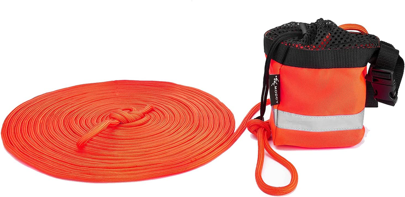 Rescue Throw Rope Bag with 50/100Ft Floating Line, Whistle Buckle for Kayaking,