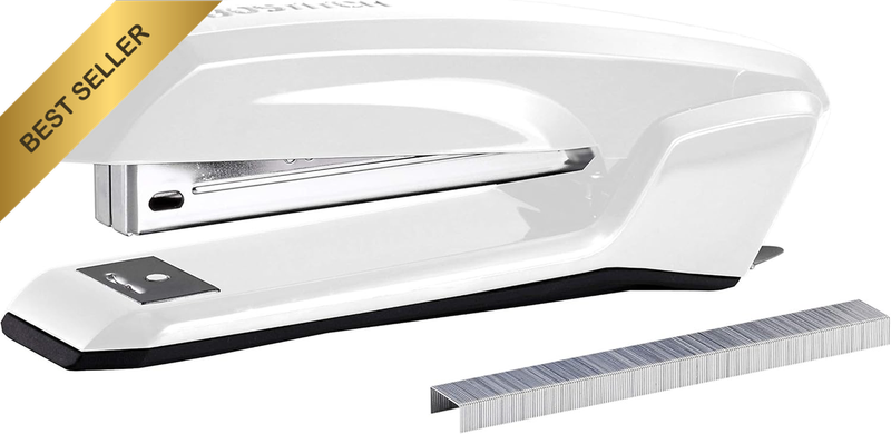 Ascend 3 in 1 Stapler with Integrated Remover & Staple Storage, White (B210-WHT)