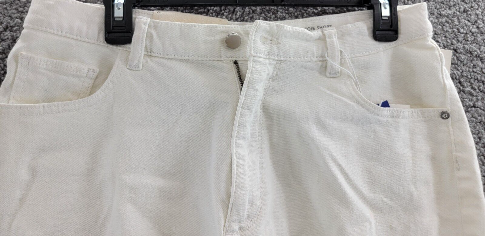 DL1961 Zoie Cutoff Denim Shorts Women's 29 White Frayed Hem Button Zip Closure - Picture 3 of 17