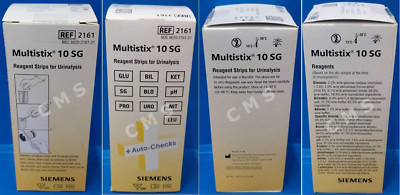 SIEMENS Multistix 10 SG Urine Reagent Urinalysis Test Strips 100 BAYER 2161 9/24