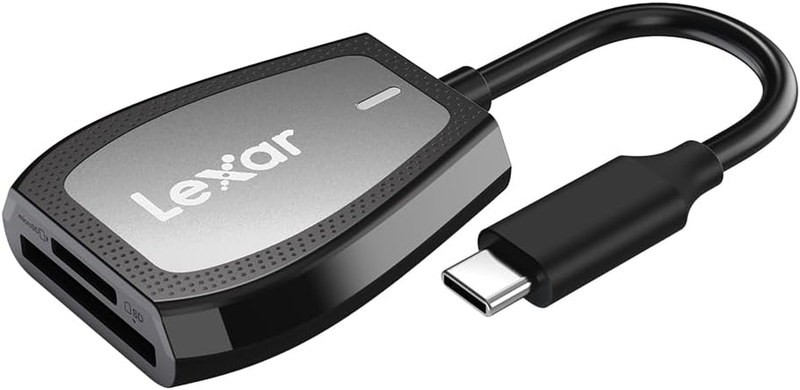 Dual-Slot Sd/Micro SD Card Reader, up to 312Mb/S Read, USB-C | Works W/ USB-C Co