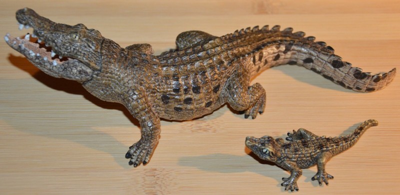 Schleich 14736+14683 Krokodil + Krokodilbaby/Wild Life/Zootiere/Schleich Tier