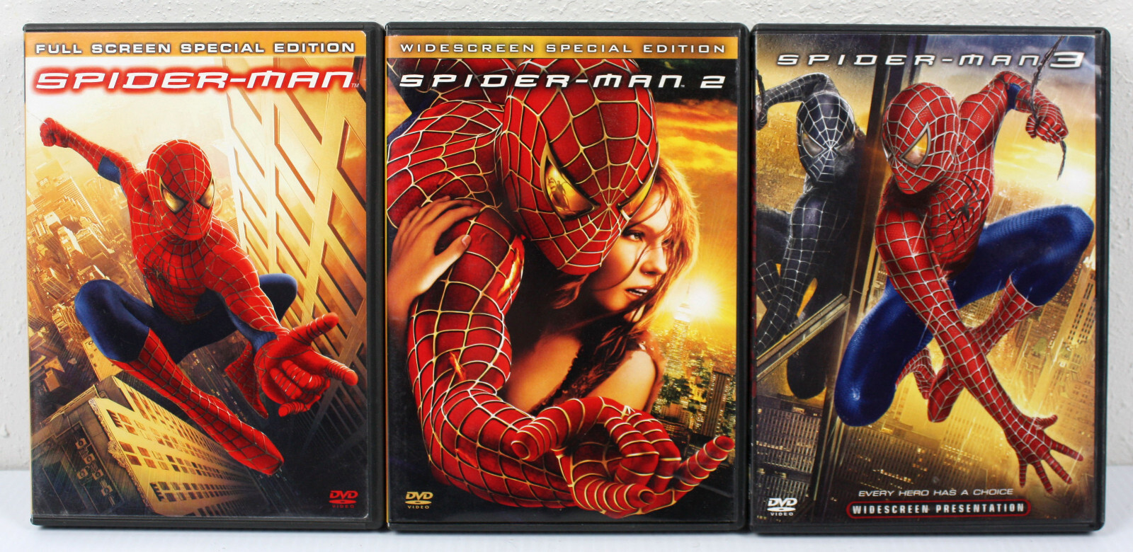Spider-Man - MARVEL DVD lot 1, 2 & 3 Toby McGuire Special