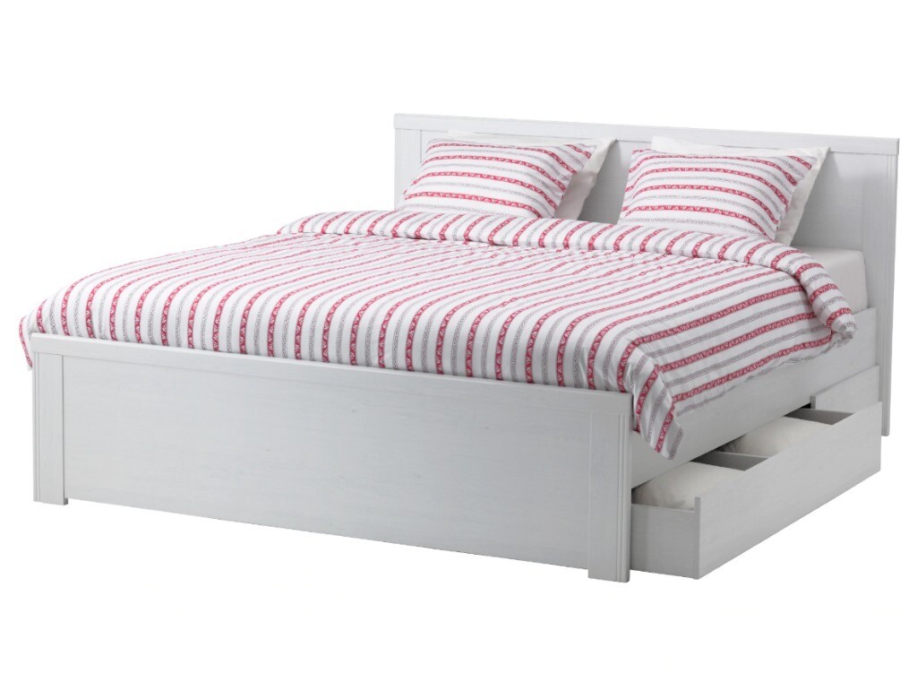 Barely Used - Ikea Brusali European King Size Bed & Mattress | in Lewisham,  London | Gumtree