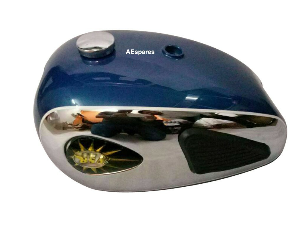 Fits BSA A7 A10 Super Rocket Blue Fuel Tank Chrome plated & With Cap & Knee Pad  