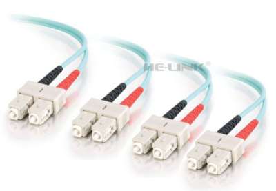100M SC-SC Outdoor Armored 10G OM3 MM 8 Strands Fiber Patch Cord