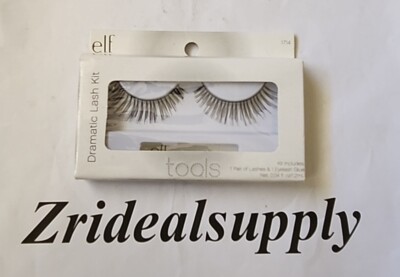 ELF DRAMATIC LASH KIT 1 PAIR OF LASHES & 1 EYELASHES GLUE 1714 NEW SEALED 