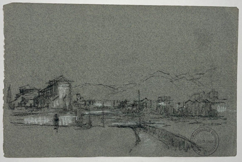 Paysage Village Dessin Original SignÃ© Paul Garin (1898-1963) XxÂ°