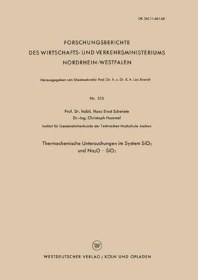 Thermochemische Untersuchungen Im System Sio2 Und Na2o -- Sio2