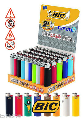 15 x Bic Maxi Feuerzeuge bunt, J26, mit Kindersicherung, NEU, Reibradfeuerzeuge 
