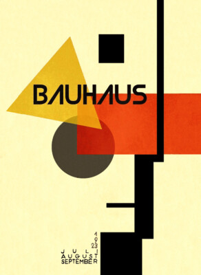 1923 GERMAN WEIMAR BAUHAUS ART EXHIBITION AUSSTELLUNG A3 POSTER RE PRINT