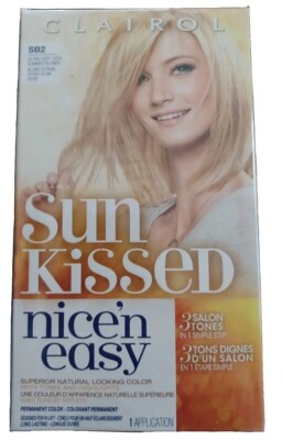 Clairol Sun Kissed Nice'n Easy SB2 Ultra Light Cool Summer Blonde Hair Color