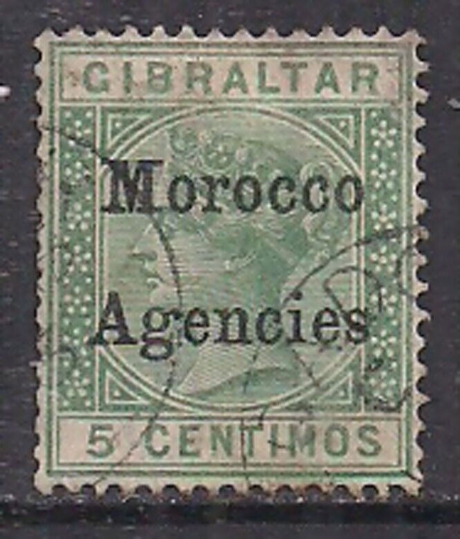 Morocco Agencies 1899 - 02 QV 5 Centimos on Gibraltar used SG 9 ( H1342 )