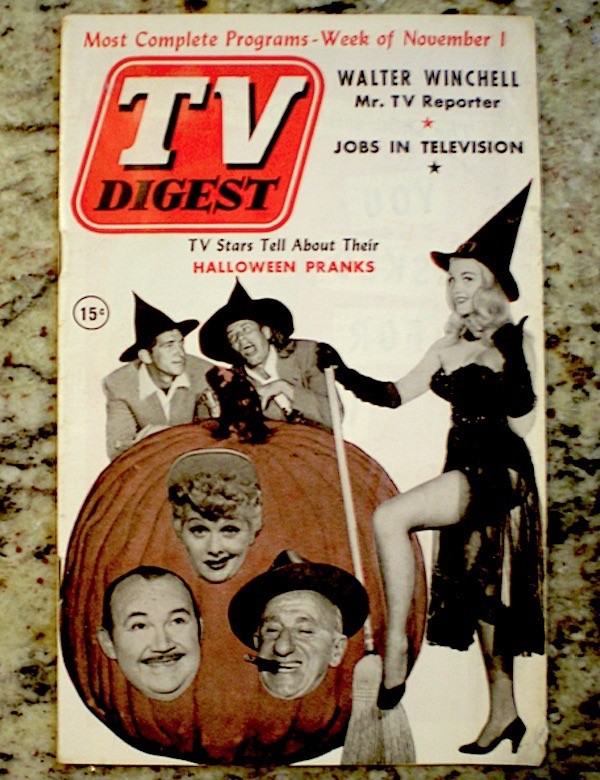 tv-guide-1952-lucille-ball-halloween-pinup-witch-pre-national-tv-digest-coa