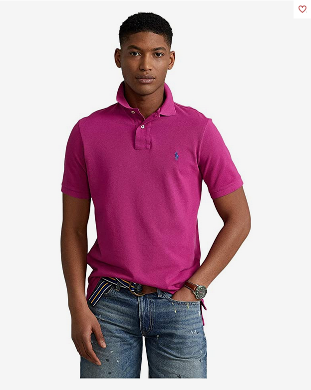 Polo Ralph Lauren Classic Fit Mesh Polo Shirt PINK, S. | eBay