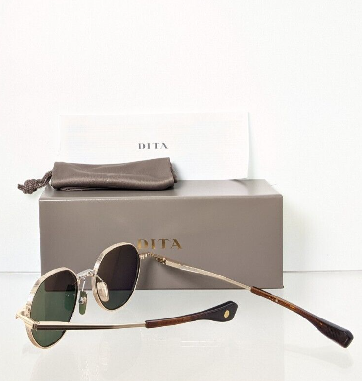 Pre-owned Dita Brand Authentic  Sunglasses Vers - One Dts 150 A 01 Gold 50mm Frame In Green