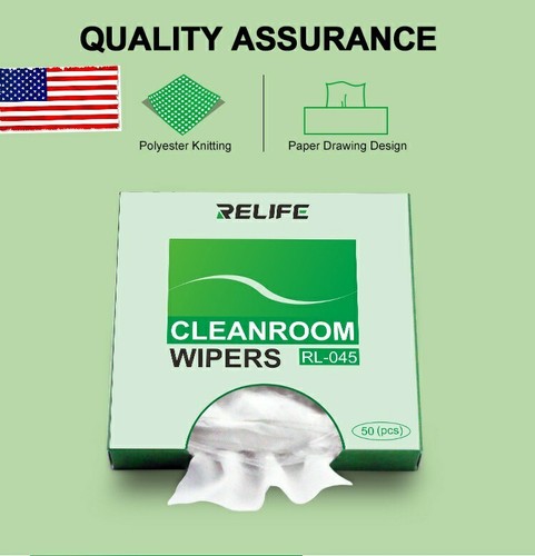 Relife Cleanroom Wipes RL-045, 50pcs, Anti-Static Dust Free, Pcb Bga Repair