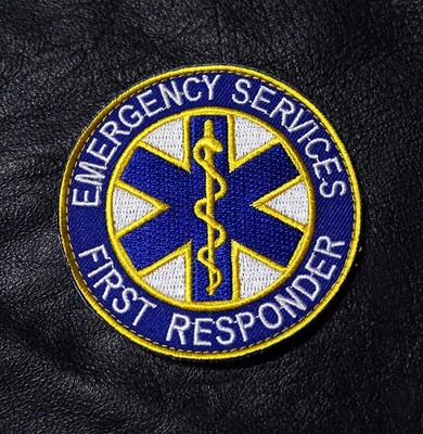 EMERGENCY FIRST RESPONDER  MEDIC EMS FIRE FIGHTER EMT HOOK PATCH BY MILTACUSA