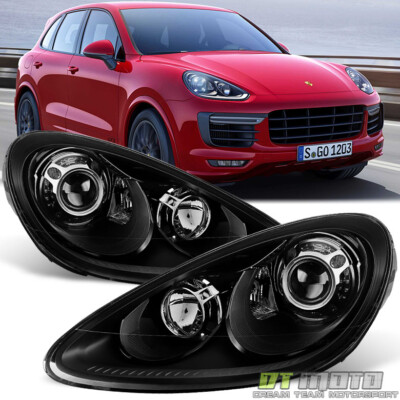 2011-2014 Porsche Cayenne 958 GTS Bi-Xenon Adaptive Quad LED Headlights Blk PDLS