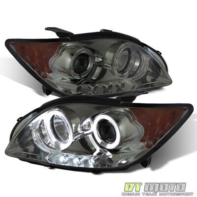 Smoke 2008-2010 Scion Tc LED Halo Projector Headlights Front DRL Lamp Left+Right