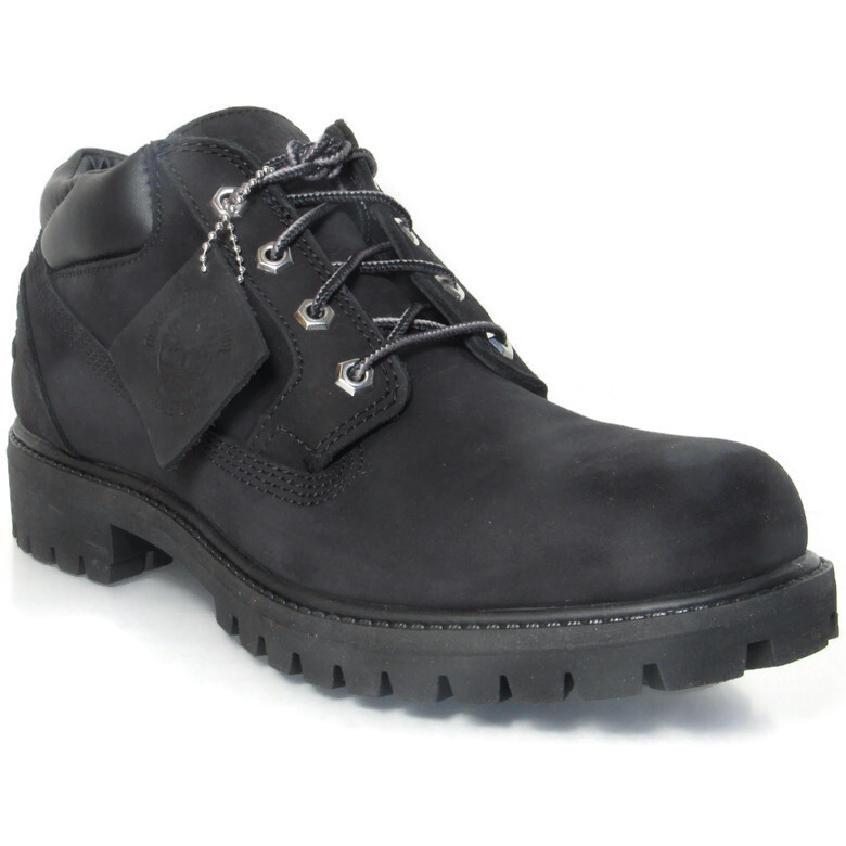 

Мужские непромокаемые рабочие туфли-оксфорды Timberland Classic Low из черного нубука, 73537, Черный, 6 Inch Premium